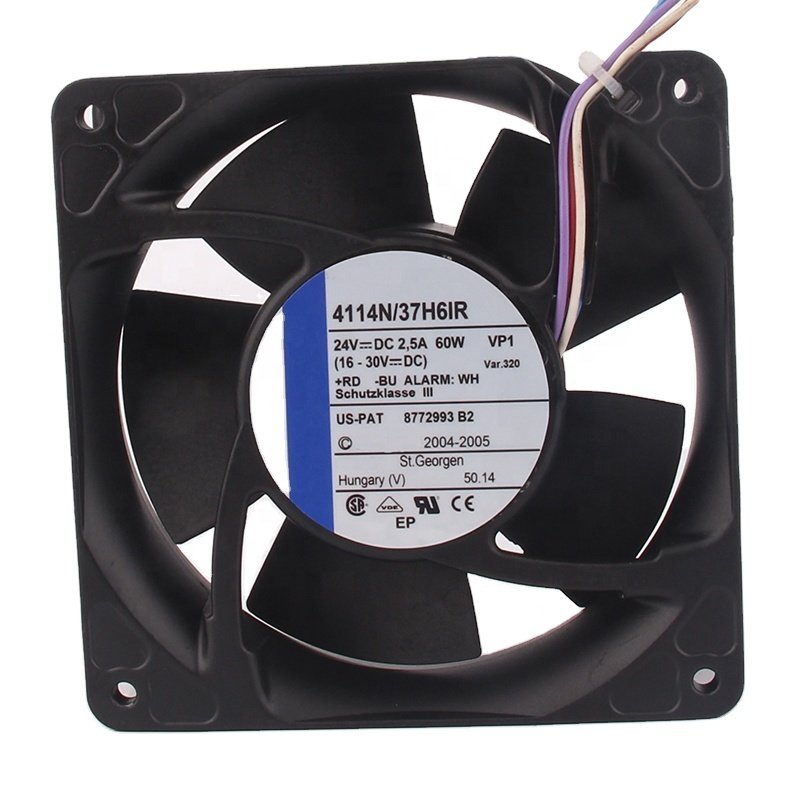 German 12V 48V DC24V 2.50A EC AC 60W 120x120x38mm 12CM 12038 Large air Volume Frequency Converter 4114N/37H6IR Cooling Fan